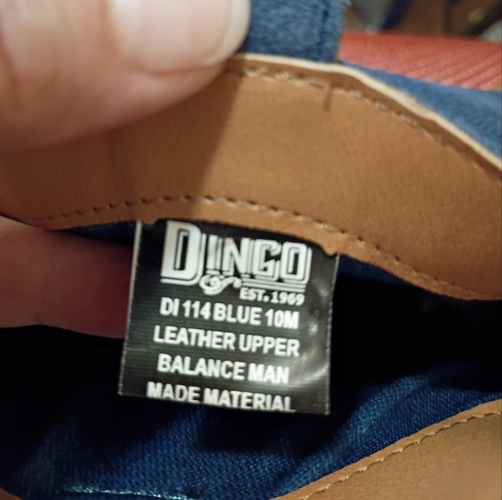 NWT.Dingo Blue Leather Ankle Bootssize 10M - Picture 5 of 6